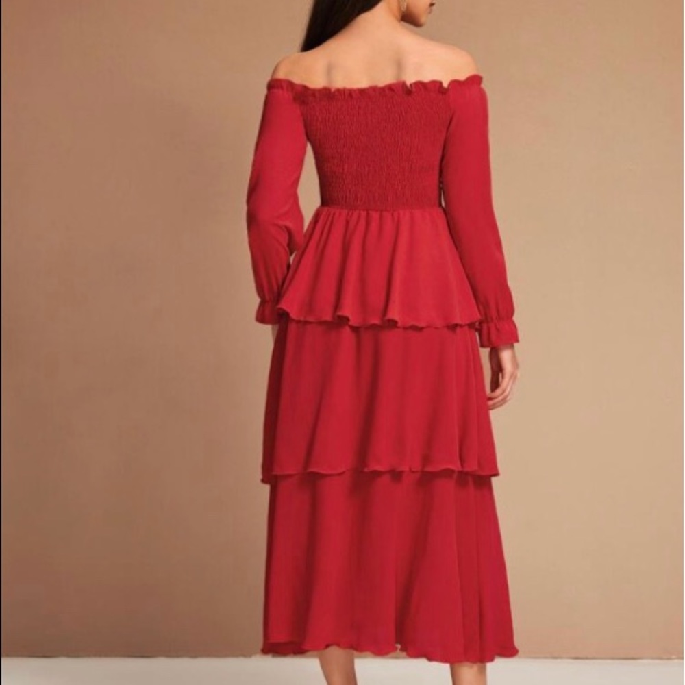 Shein frill layered a line dress NWOT - Picture 2 of 2